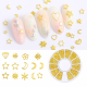 Gold Nail Art Taş Seti – Altın Renkli Tırnak Süsleme Aksesuarı