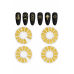 Gold Nail Art Taş Seti – Altın Renkli Tırnak Süsleme Aksesuarı